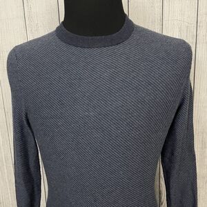 Frederik Anderson Copenhagen Men's Small Blue Cotton Blend Crewneck Sweater